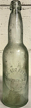 THE LEO EBERT BREWING COMPANY EMBOSSED BEER BOTTLE