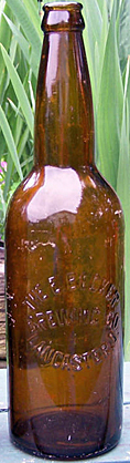 THE E. BECKER BREWING COMPANY EMBOSSED BEER BOTTLE