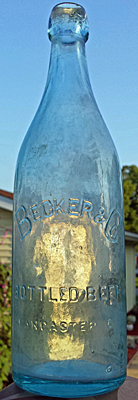 BECKER & COMPANY BOTTLED BEER EMBOSSED BEER BOTTLE