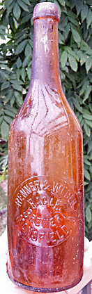 RENNER & WEBER EAGLE BREWERY EMBOSSED BEER BOTTLE