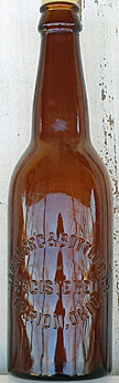 MARION BREWING & BOTTLING COMPANY EMBOSSED BEER BOTTLE