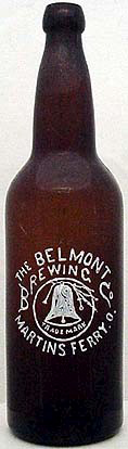 THE BELMONT BREWING COMPANY EMBOSSED BEER BOTTLE