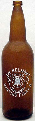 THE BELMONT BREWING COMPANY EMBOSSED BEER BOTTLE