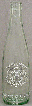 THE BELMONT BREWING COMPANY EMBOSSED BEER BOTTLE