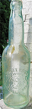 THE BELMONT BREWING COMPANY EMBOSSED BEER BOTTLE