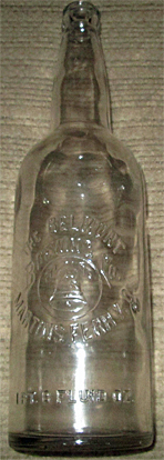 THE BELMONT BREWING COMPANY EMBOSSED BEER BOTTLE