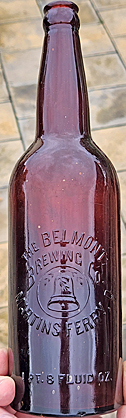 THE BELMONT BREWING COMPANY EMBOSSED BEER BOTTLE