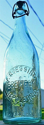 FERDINAND ROESSING BREWERY EMBOSSED BEER BOTTLE