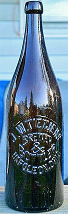 J. W. TIETJENS BREWER & BOTTLER EMBOSSED BEER BOTTLE