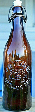 J. W. TIETJENS BREWER & BOTTLER EMBOSSED BEER BOTTLE