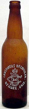 CONSUMERS BREWING COMPANY EMBOSSED BEER BOTTLE