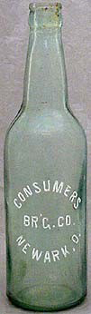 CONSUMERS BREWING COMPANY EMBOSSED BEER BOTTLE