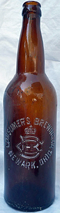 CONSUMERS BREWING COMPANY EMBOSSED BEER BOTTLE