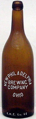 NEW PHILADELPHIA BREWING COMPANY EMBOSSED BEER BOTTLE