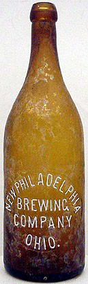 NEW PHILADELPHIA BREWING COMPANY EMBOSSED BEER BOTTLE