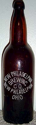 NEW PHILADELPHIA BREWING COMPANY EMBOSSED BEER BOTTLE