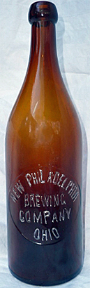 NEW PHILADELPHIA BREWING COMPANY EMBOSSED BEER BOTTLE