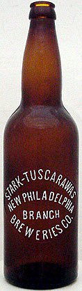 STARK - TUSCARAWAS BREWERIES COMPANY EMBOSSED BEER BOTTLE