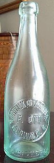 NORWALK CITY BREWERY EMBOSSED BEER BOTTLE