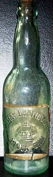 THE LANGE BREWING COMPANY EMBOSSED BEER BOTTLE