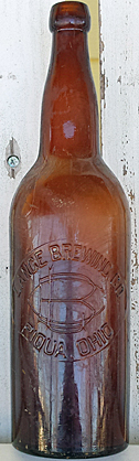 THE LANGE BREWING COMPANY EMBOSSED BEER BOTTLE