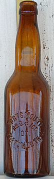 PORTSMOUTH BREWING & ICE COMPANY EMBOSSED BEER BOTTLE