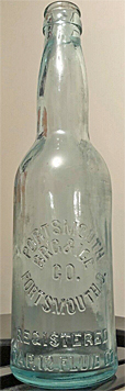 PORTSMOUTH BREWING & ICE COMPANY EMBOSSED BEER BOTTLE