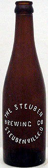 THE STEUBEN BREWING COMPANY EMBOSSED BEER BOTTLE