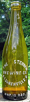 THE STEUBEN BREWING COMPANY EMBOSSED BEER BOTTLE