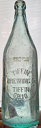 TIFFIN BREWING COMPANY EMBOSSED BEER BOTTLE