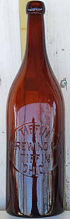 TIFFIN BREWING COMPANY EMBOSSED BEER BOTTLE