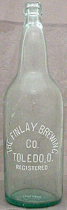 THE FINLAY BREWING COMPANY EMBOSSED BEER BOTTLE