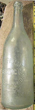 THE FINLAY BREWING COMPANY EMBOSSED BEER BOTTLE