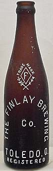 THE FINLAY BREWING COMPANY EMBOSSED BEER BOTTLE