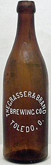 THE GRASSER AND BRAND BREWING COMPANY EMBOSSED BEER BOTTLE