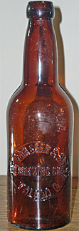 THE GRASSER AND BRAND BREWING COMPANY EMBOSSED BEER BOTTLE