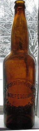 THE HOME BREWING COMPANY EMBOSSED BEER BOTTLE