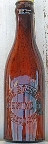 THE SCHMITT BREWING COMPANY EMBOSSED BEER BOTTLE