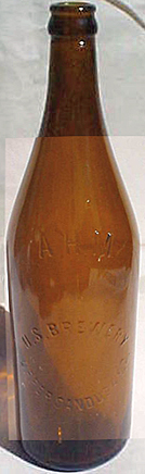 U. S. BREWERY EMBOSSED BEER BOTTLE