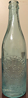 U. S. BREWERY EMBOSSED BEER BOTTLE