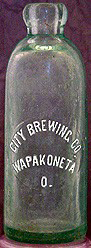 CITY BREWING COMPANY EMBOSSED BEER BOTTLE