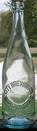 CITY BREWING COMPANY EMBOSSED BEER BOTTLE