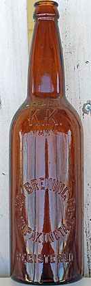 CITY BREWING COMPANY EMBOSSED BEER BOTTLE