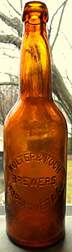 KOLTER & KOCH BREWERS EMBOSSED BEER BOTTLE