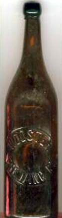 WOOSTER BREWING COMPANY EMBOSSED BEER BOTTLE