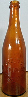 WOOSTER BREWING COMPANY EMBOSSED BEER BOTTLE