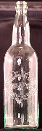 WASHINGTON BREWERY EMBOSSED BEER BOTTLE