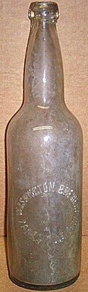 WASHINGTON BREWERY EMBOSSED BEER BOTTLE