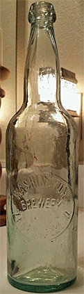 WASHINGTON BREWERY EMBOSSED BEER BOTTLE