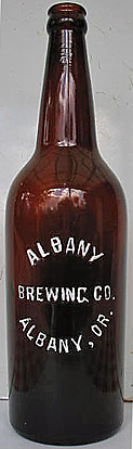 ALBANY BREWING COMPANY EMBOSSED BEER BOTTLE